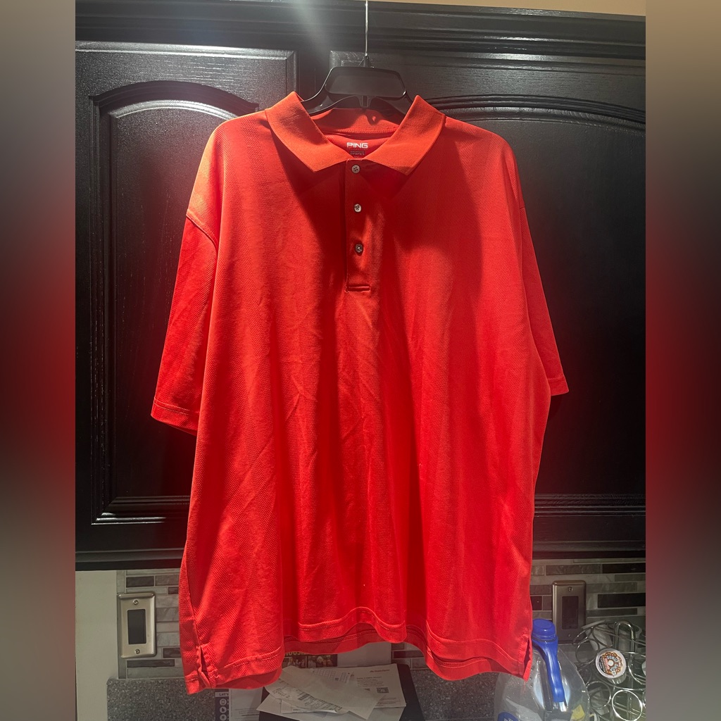 Ping Golf Perfromance Dynamics Polo Shirt Mens 2xl Orange Short Sleeve Ping Golf Perfromance Dynamics Polo Shirt Mens 2xl Orange Short Sleeve